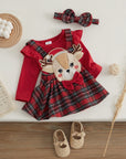 Twinky 2-in-1 Baby Christmas Romper & Festive Diadem Set – Adorable Holiday Cheer in One