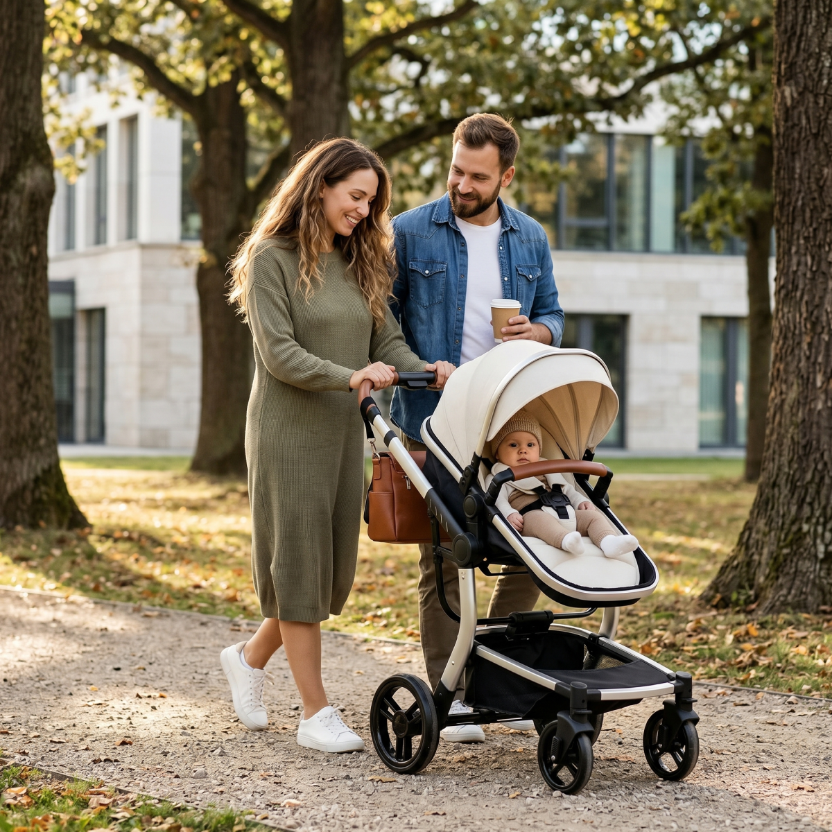 Twinky 4-i-1 Barnevogn Luxury Set Hvid | Luksus Barnevogn
