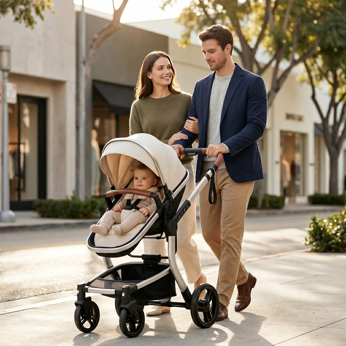 Twinky 4-i-1 Barnevogn Luxury Set Hvid | Luksus Barnevogn