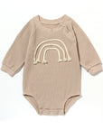 Cozy & Cute: Spring & Autumn Baby Long Sleeve Waffle Romper