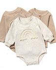 Cozy & Cute: Spring & Autumn Baby Long Sleeve Waffle Romper